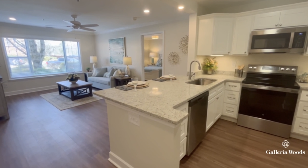 Sample kitchen at Galleria Woods